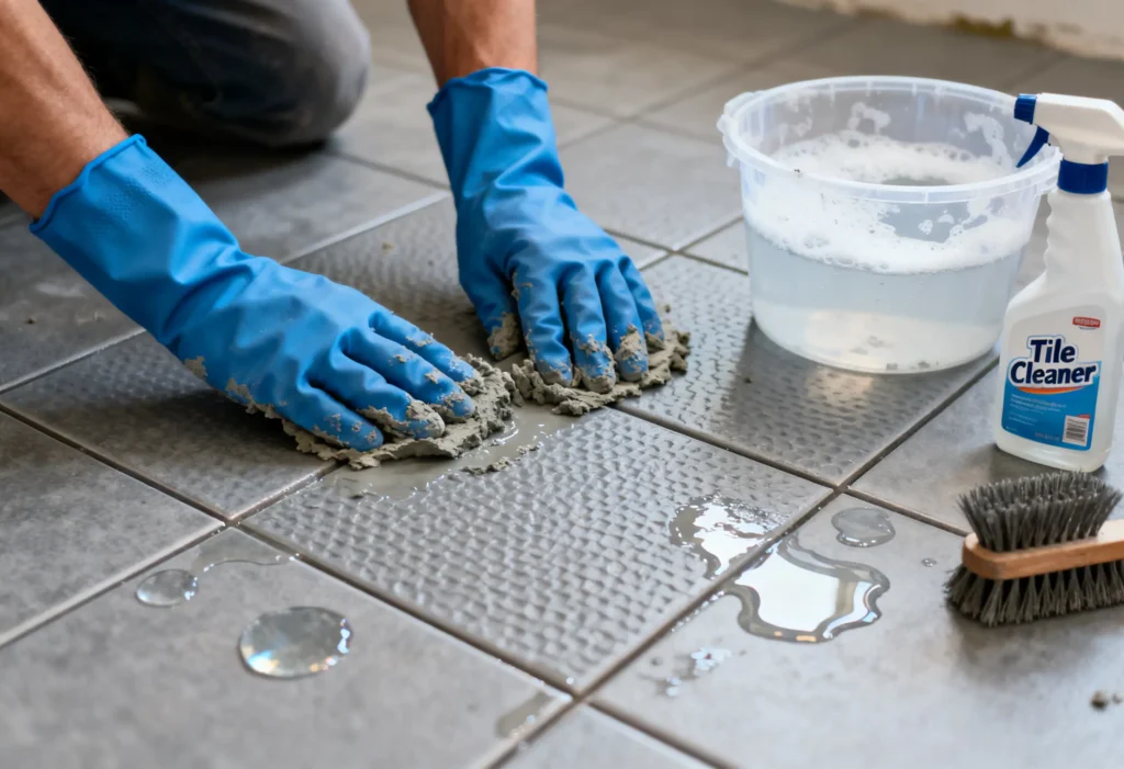 freepik closeup of gloved hands removing dried cement residue from textured new floor tiles small puddles cleaning products nearby square 0031 freepik closeup of gloved hands removing dried cement residue from textured new floor tiles small puddles cleaning products nearby square 0031