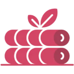 freepik minimalist flat icon stacked folded towel with small leaf accent simple bold fuchsia e8336e outline on white square 0024