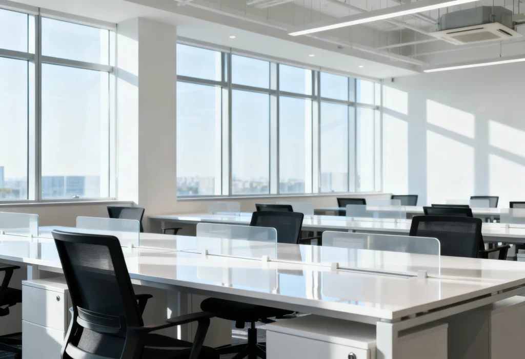 freepik organized openplan office pristine desks gleaming clean surfaces abundant daylight through wide windows high clarity horizontal 0041 freepik organized openplan office pristine desks gleaming clean surfaces abundant daylight through wide windows high clarity horizontal 0041