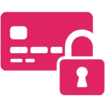 freepik singlecolor fuchsia e8336e minimalist credit card and padlock icon bold simple lines square white background 0009